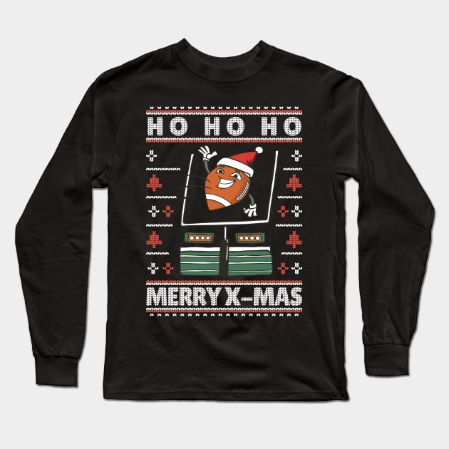 Football and Fun: Celebrate Christmas in Style! Long Sleeve T-Shirt by Life2LiveDesign